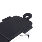 Πτυσσόμενο Κρεβάτι Μασάζ 2 Τμημάτων Αλουμινίου με Αξεσουάρ – Μαύρο (Πλάτος 70cm) | 0812306 | Wemed